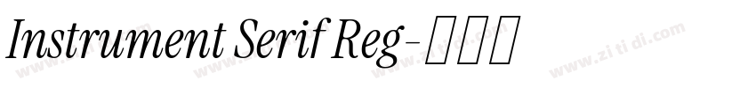 Instrument Serif Reg字体转换